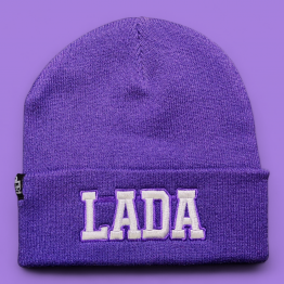 LADA kötött visszahajtott sapka lila